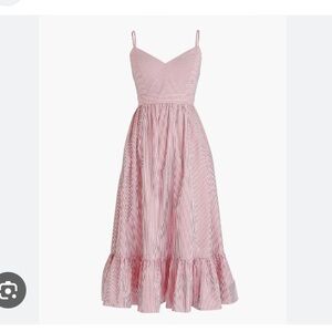 New: J Crew Spaghetti Strap Dress. Midi. Cotton. Size 6